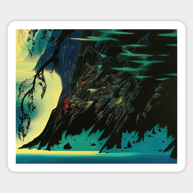 eyvind earle Sticker by QualityArtFirst